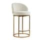 preview thumbnail 29 of 51, Spruce & Spring Chloe Upholstered Swivel Counter Bar Stool with Metal Frame and Arched Back