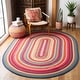 preview thumbnail 3 of 22, SAFAVIEH Handmade Braided Leonore Country Rug 6' x 9' Oval - Multi - Oval