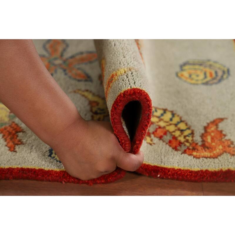 Animals Design Art Deco Accent Rug Handmade Wool Carpet - 2'0" x 3'0"