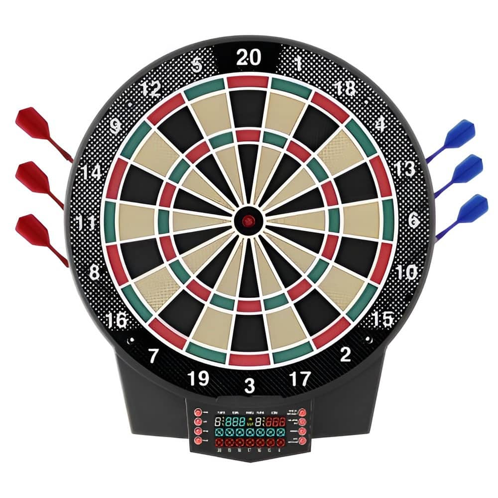 Premium Electronic Dartboard 15.5 Inch LCD Display 43 Games 8 Player Soft Tip Darts Set - 22.44 x 19.65 x 1.38 inch