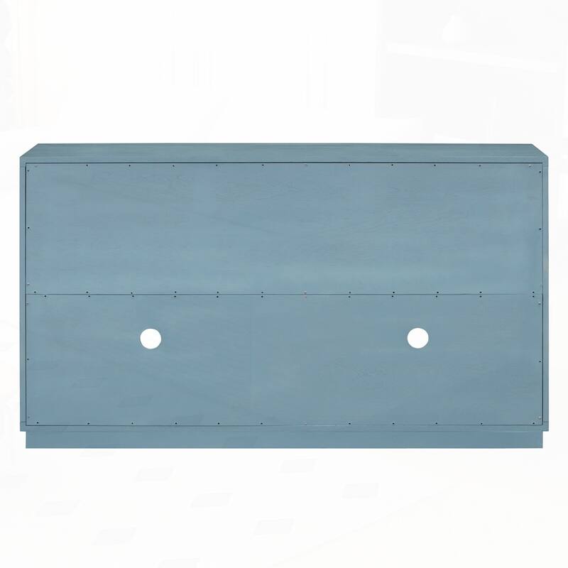 4-Door Large Storage Sideboard Buffet Cabinet with Glass Doors