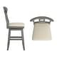 preview thumbnail 16 of 30, Ronda Napoleon Back Wood Swivel Chair