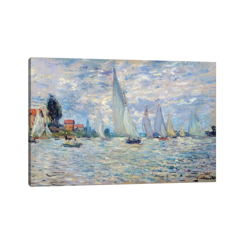 iCanvas "The boats. Regates a Argenteuil Painting" by Claude Monet Canvas Print