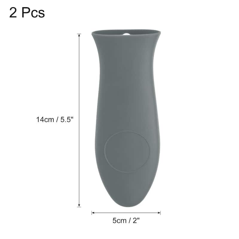 2pcs Silicone Hot Handle Holders, Cast Iron Skillet Handle Covers - Grey
