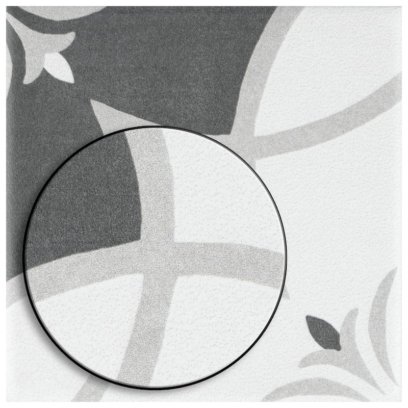 Merola Tile Twenties Mini Crest 3-7/8" x 3-7/8" Ceramic Floor and Wall Tile