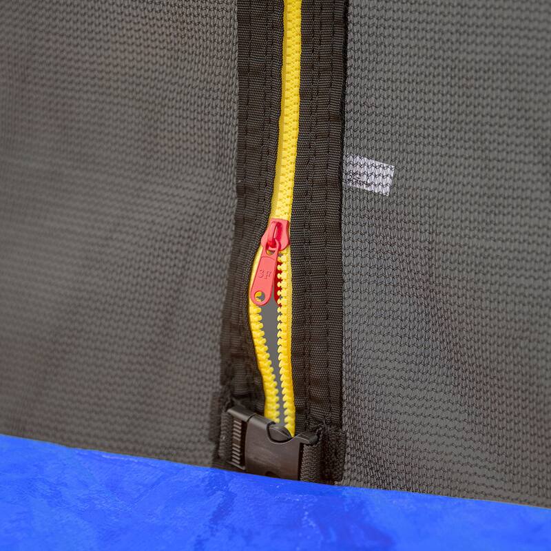 15FT Trampoline with Basketball Hoop Inflator and Ladder, 6pcs safety new pole Sleeves