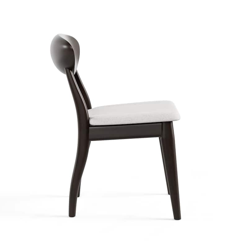 Furniture of America Abigail VI Mid-century Modern Black Handcrafted Solid Hardwood Side Chair(Set of 2)