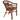 vidaXL Patio Chair Natural Rattan Brown - 21.7" x 23.2" x 31.9"