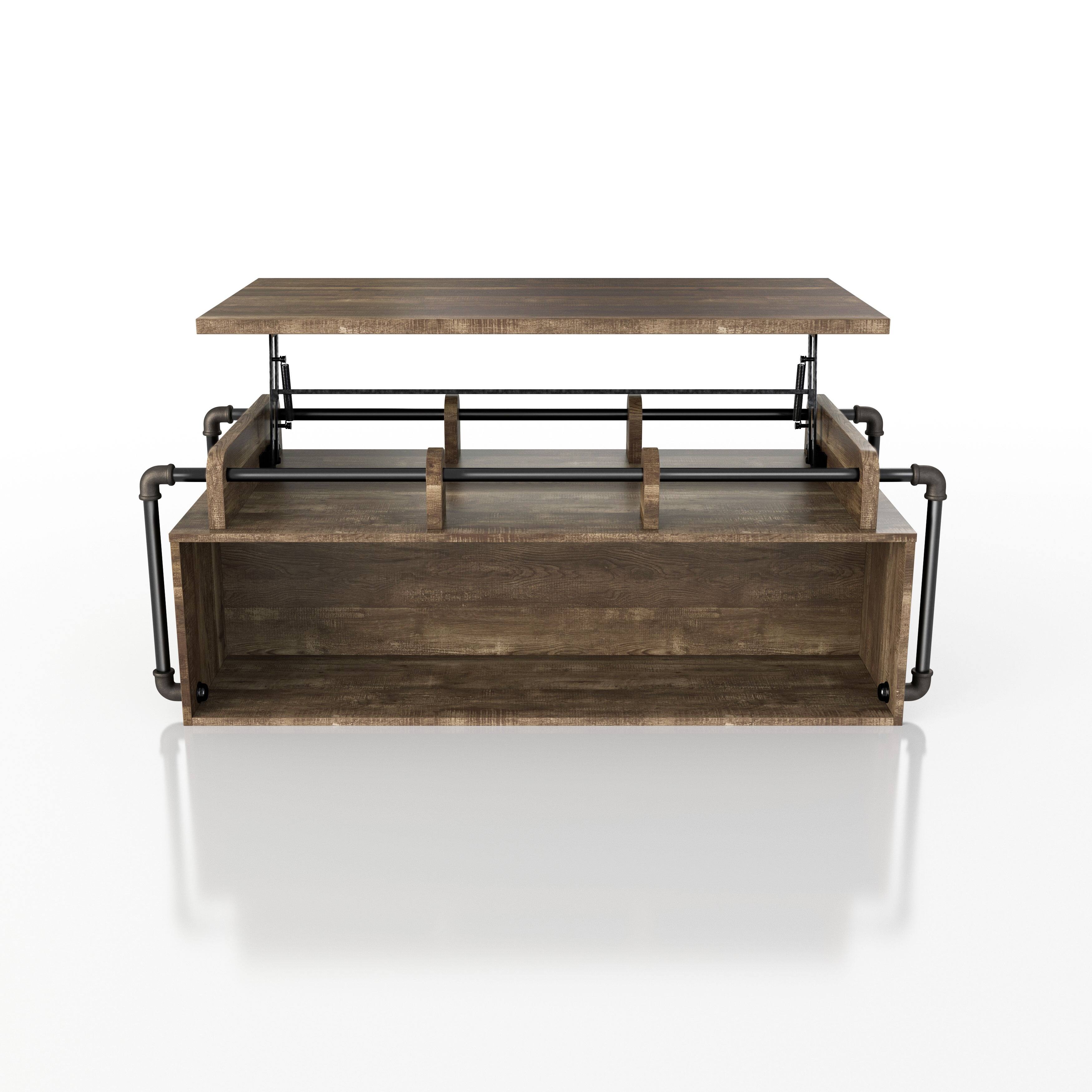Callis Industrial 52 inch Lift Top Coffee Table by Furniture of