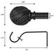 preview thumbnail 7 of 25, Acroma Black Adjustable Curtain Rod with Final Set