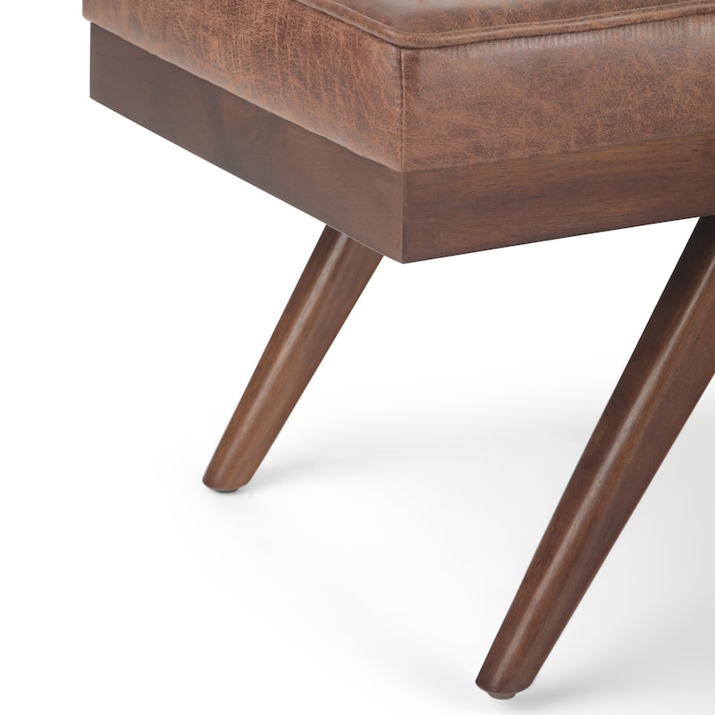 WYNDENHALL Keenan 48 inch Wide Mid Century Modern Rectangle Ottoman Bench
