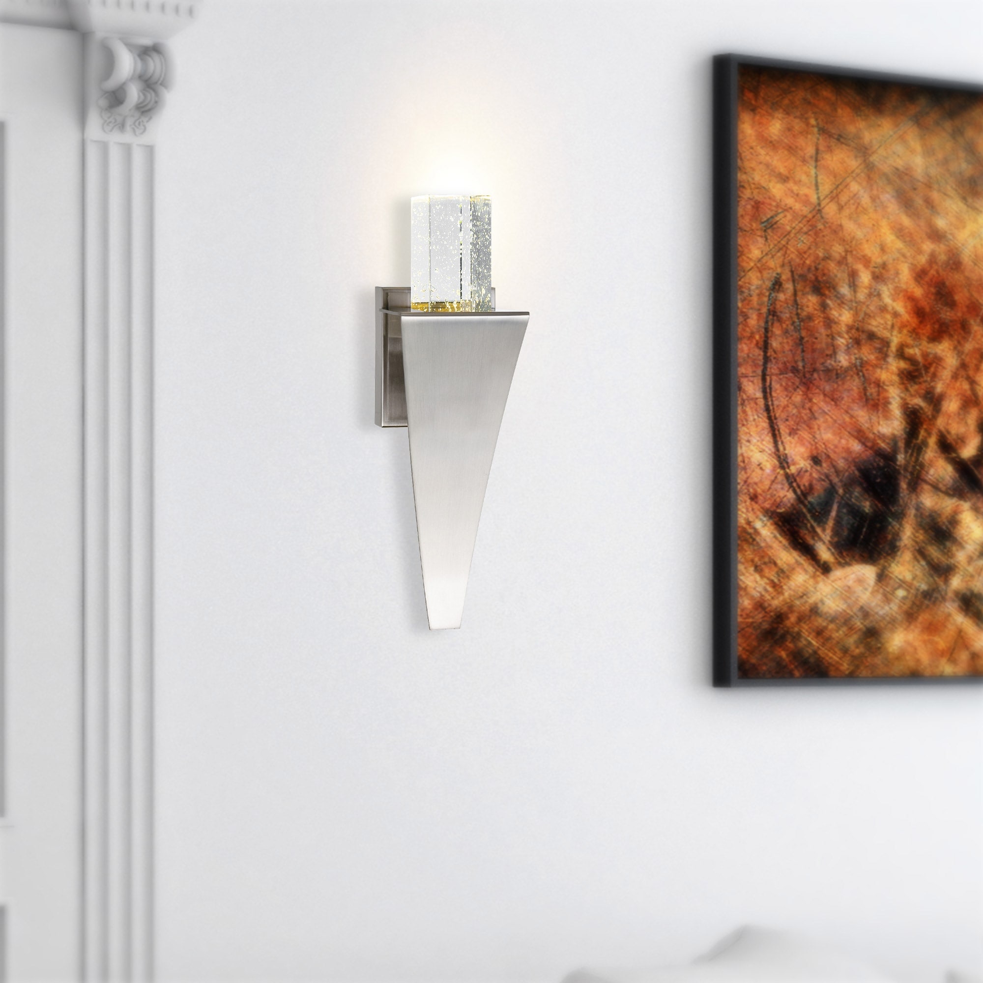 CWI Lighting Catania Integrated LED 5in Satin Nickel Wall Light - Satin Nickel