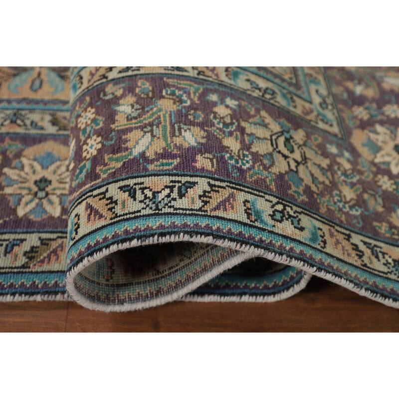 Tabriz Persian Vintage Area Rug Hand-Knotted Wool Carpet - 6'9"x 9'9"