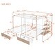preview thumbnail 10 of 28, Modern Full over Twin-Twin Triple Bunk Bed with Storage Drawers and Staircase for Dorm, Bedroom, Convertible into 3 Beds