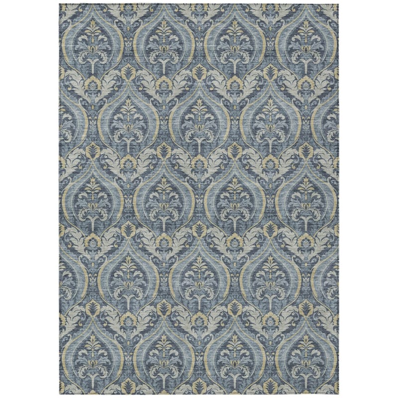 Rami Graceful Floral Weather Resistant Classic Meets Modern Outdoor Rug