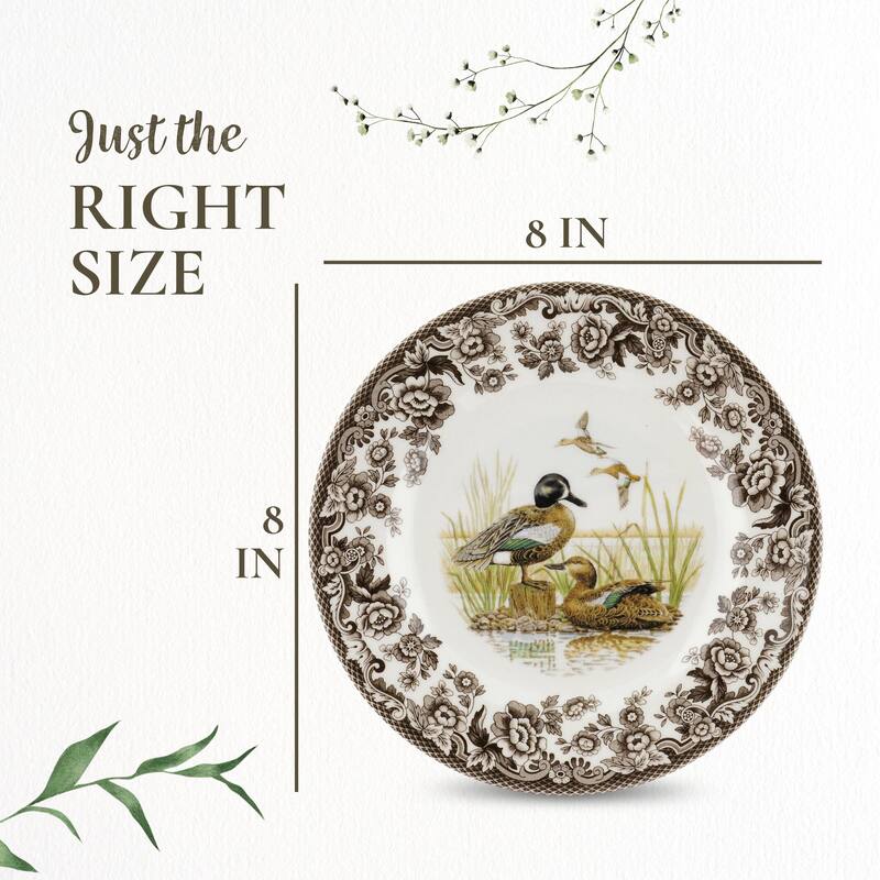 Spode Woodland Salad Plate Birds Motif - 8 inch