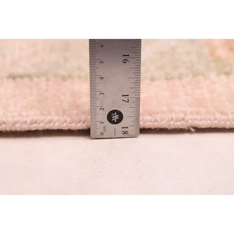 ECARPETGALLERY Hand-knotted Modern Oushak Pink Wool Rug - 9'2 x 11'11