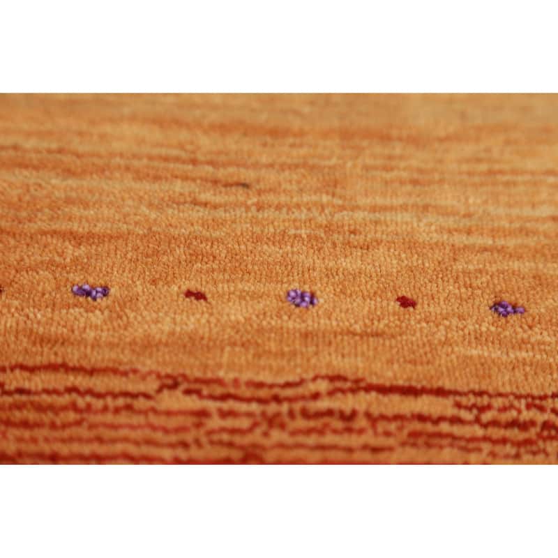 Gabbeh Indian Rug Handmade Wool Carpet - 3'2" x 4'11"