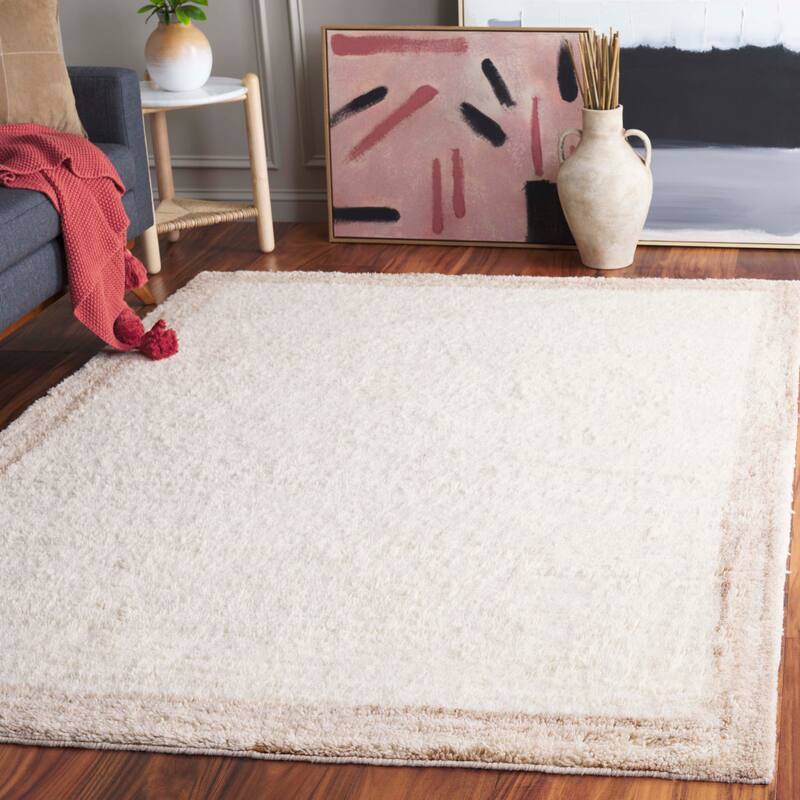 SAFAVIEH Handmade Vermont Autumn Transitional Wool Rug - 6' x 9' - Ivory/Beige