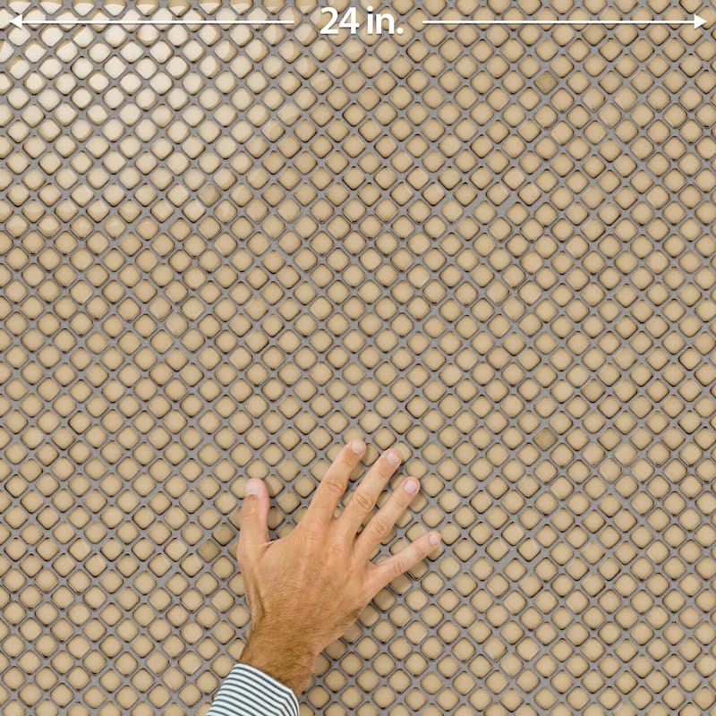 Merola Tile Hudson Diamond Caffe 12-1/4" x 12-3/8" Porcelain Mosaic Floor and Wall Tile