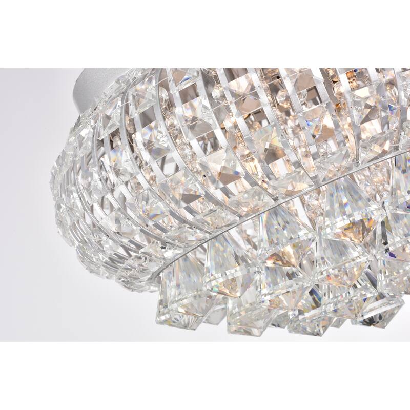 Gail 4-Light Metal & Crystal Shade Flush Mount
