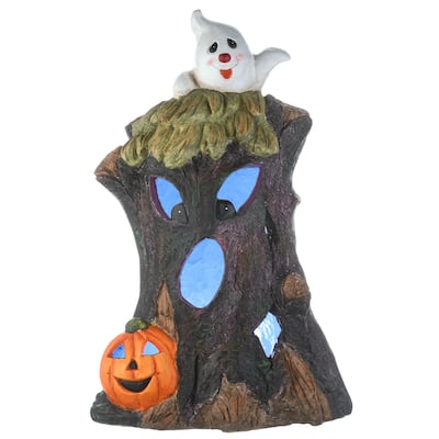 National Tree Company Halloween Haunted Tree Trunk Decoration, LED Lights, 18 Inches - 8 in