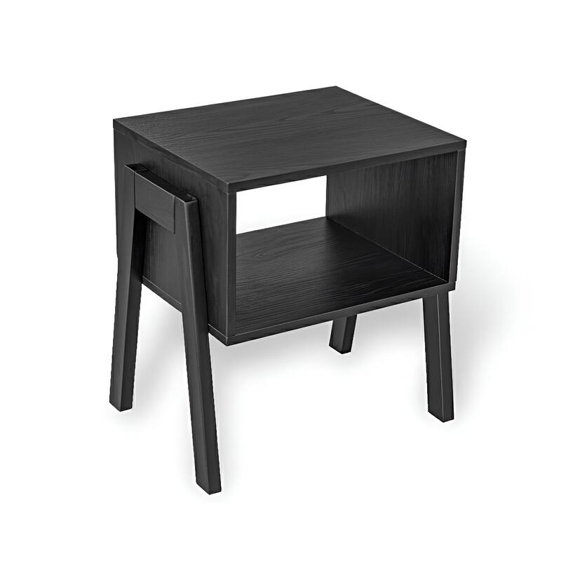 Lido Stackable Space-Saving End Tables (Set 2) in Black Pine