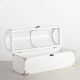 preview thumbnail 2 of 0, Rustic White Wood With Metal Lid Decorative Chest