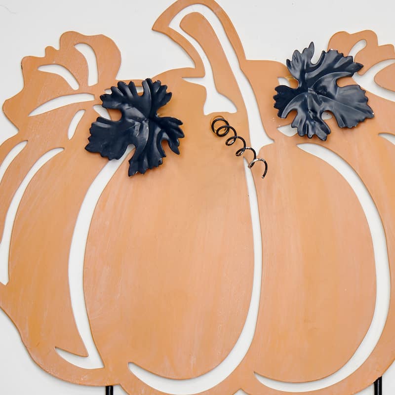 20" Metal Pumpkin Yard Stake