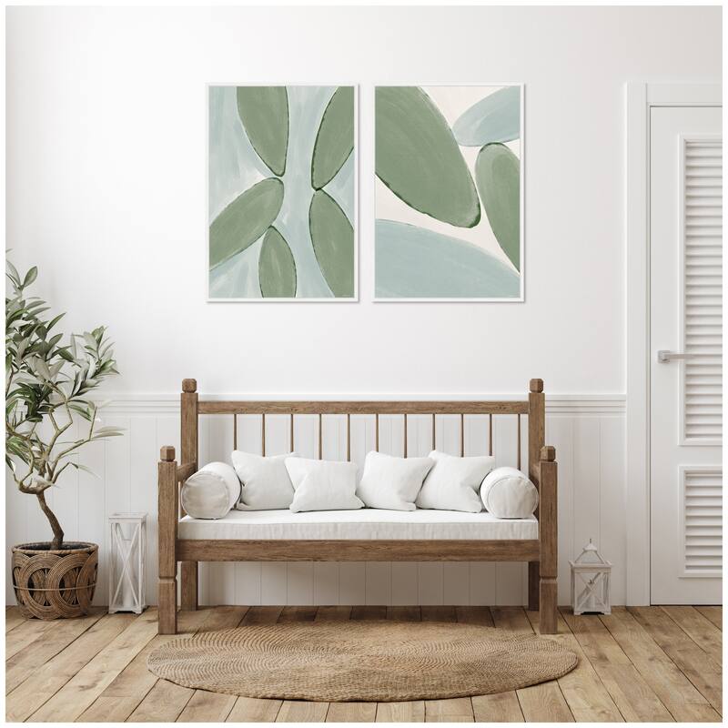 Kate and Laurel Natural Forms 01 & 02 2 Piece Framed Canvas Wall Art Set by Gabrielly Guedes