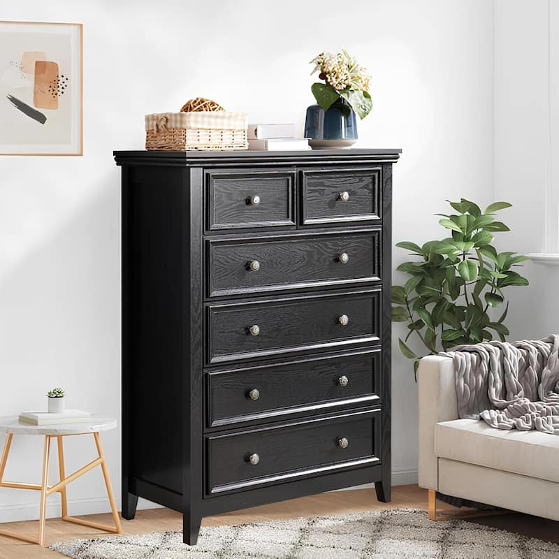 Roomfitters 6 Drawer Dresser, 6 Drawers cabinet Tall Chest of Drawers Closet Organizers Storage Clothes