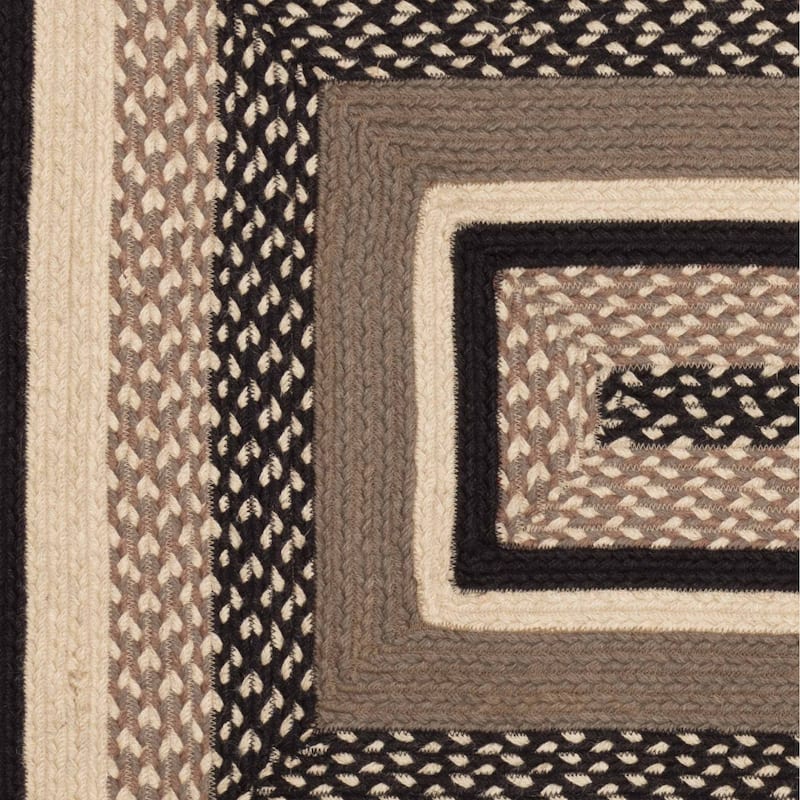 Sawyer Mill Charcoal Jute Rug Rect w/ Pad 48x72