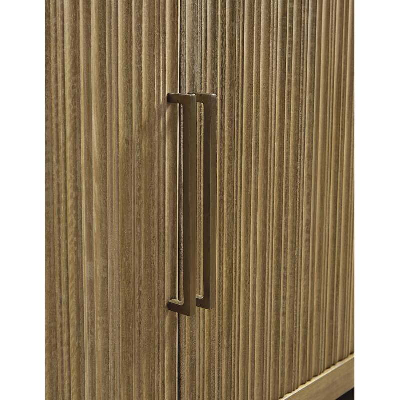 Signature Design by Ashley Niam Light Brown Accent Cabinet - 68" W x 16" D x 32" H