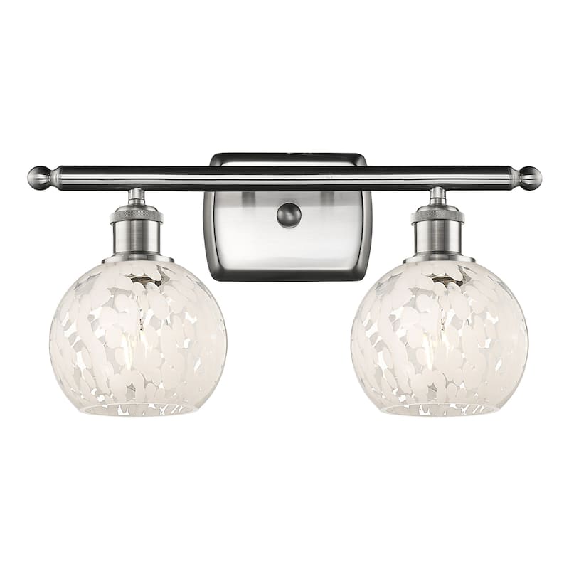 Innovations Lighting 516-2W-9-16 White Mouchette Vanity White