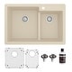 preview thumbnail 50 of 65, Karran 33" Top Mount Large/Small Bowl Quartz Kitchen Sink Kit - 33" x 22" x 9"