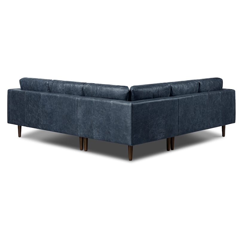 Poly & Bark Napa 98" Corner Sectional Sofa - Full Grain Genuine Italian Leather