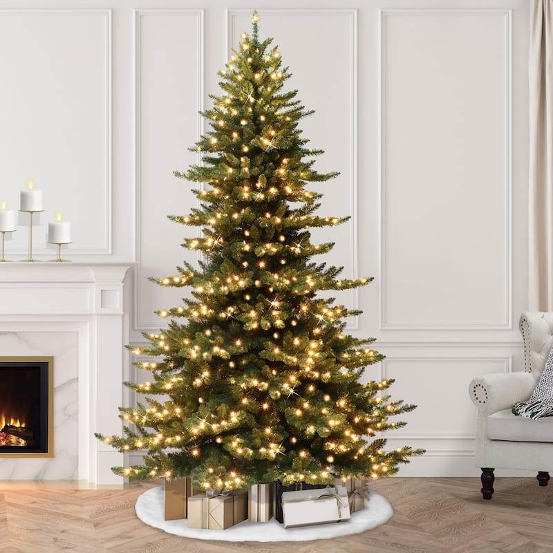 Puleo International 7.5' Pre-lit Princess Spruce Artificial Tree - N/A - Green