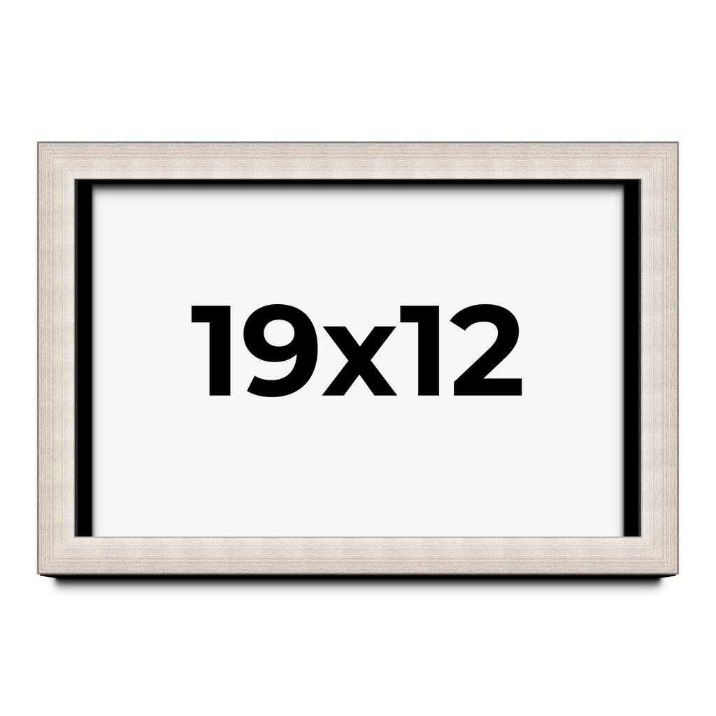 19x12 Shadow Box Frame Silver Real Wood Contemporary Shadowbox Display Frame UV Acrylic Front Acid Free Backing and Hardware