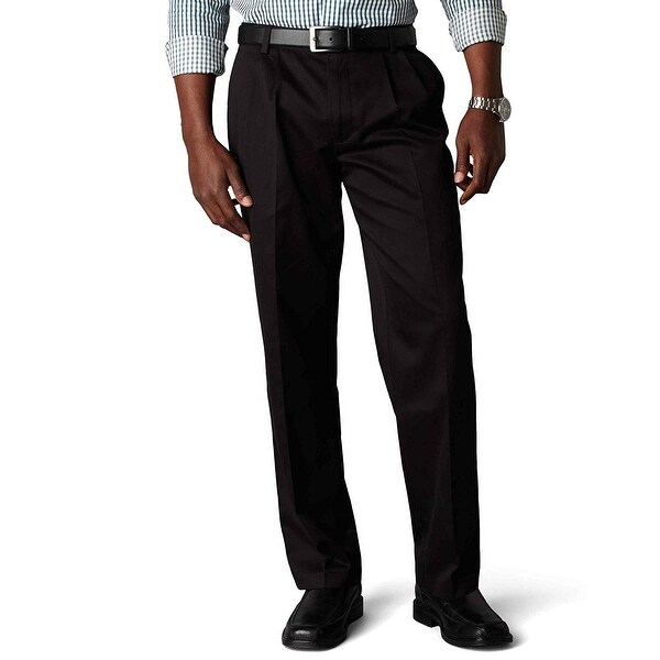 Shop Dockers Black Mens Size 44X32 Straight Leg Dress ...