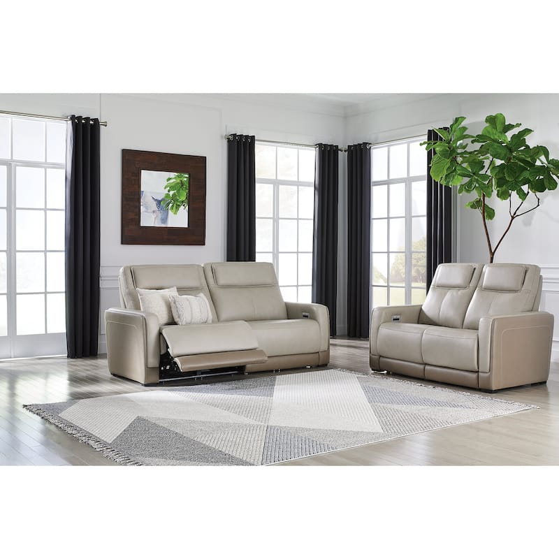 Signature Design by Ashley Battleville Light Gray 2-Piece Upholstery Package - 89"W x 40"D x 43"H