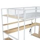 preview thumbnail 15 of 14, Metal LED Loft Bed with Built-in Work Station,Multiple Storage,Twin Size