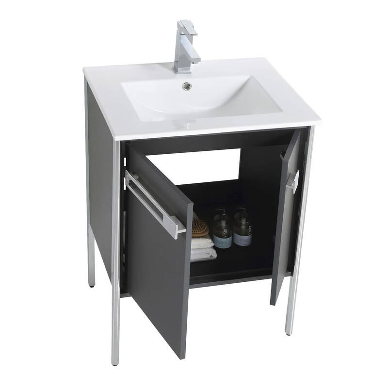 Fine Fixtures Oakville Bathroom Vanity with White Ceramic Sink