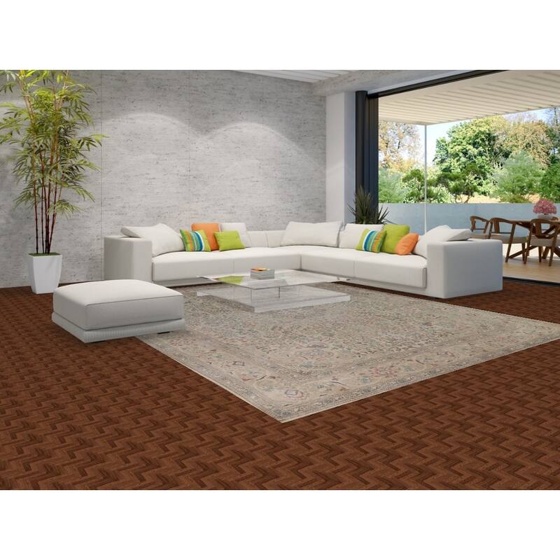 Floral Tabriz Persian Area Rug Hand-Knotted Wool Carpet - 9'10"x 12'6"