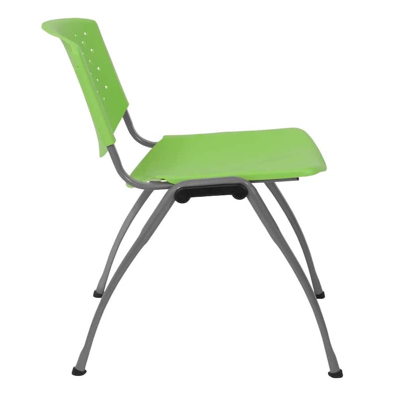 880 lb. Capacity Plastic Stack Chair with Powder Coated Frame