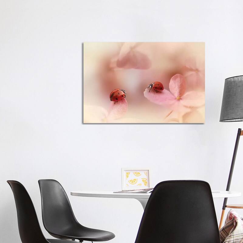 iCanvas "Ladybugs On Pink Hydrangea." by Ellen van Deelen Canvas Print - 26x40x1.5