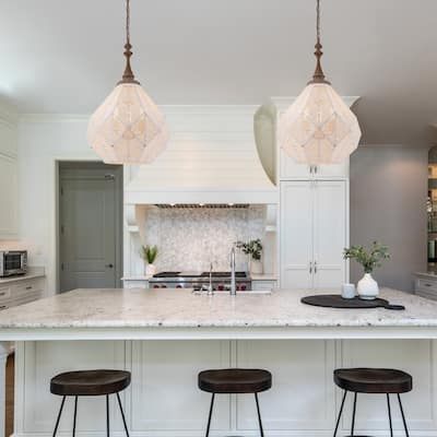 3-Light White Coastal Pendant Light - 19 Wide