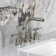 preview thumbnail 30 of 34, Kingston Brass Synchronous Two-Handle 3-Hole Deck Mount Widespread Bathroom Faucet with Brass Pop-Up Drain