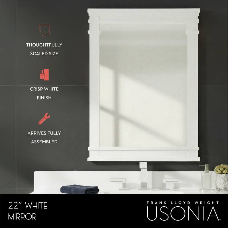 Frank Lloyd Wright USONIA® Harmony 22-inch Wood Mirror - 22 in