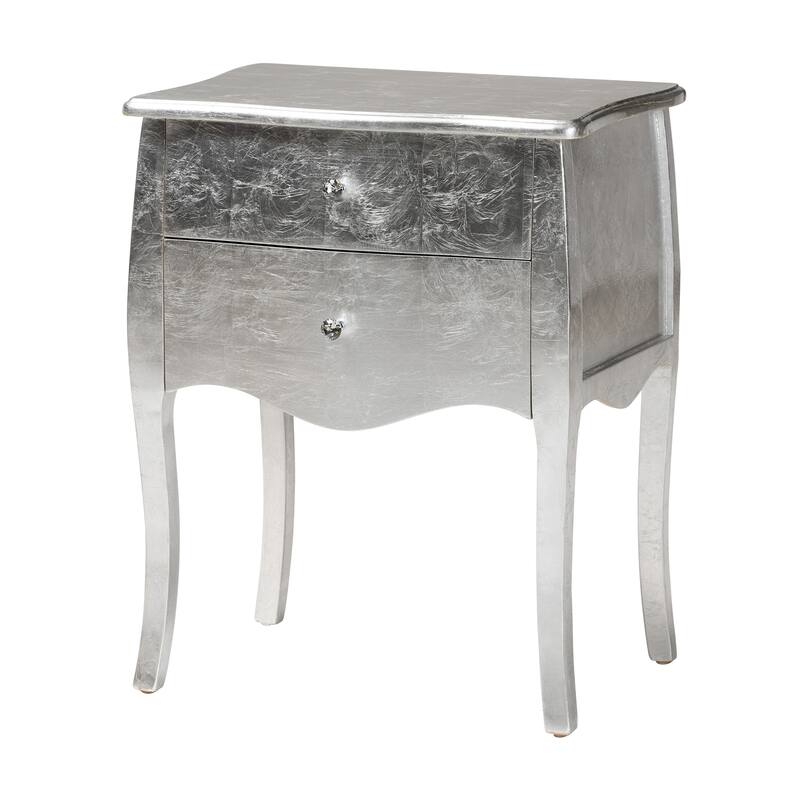 Baxton Studio Patrice Classic and Traditional Wood 2-Drawer End Table