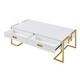 preview thumbnail 4 of 13, Modern Glam Rectangular Coffee Table with 4 Hidden Drawers by Harper&Bright Designs